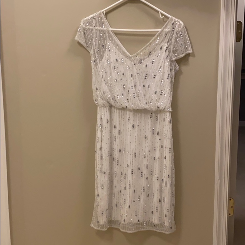 Adriana Papell White Dress